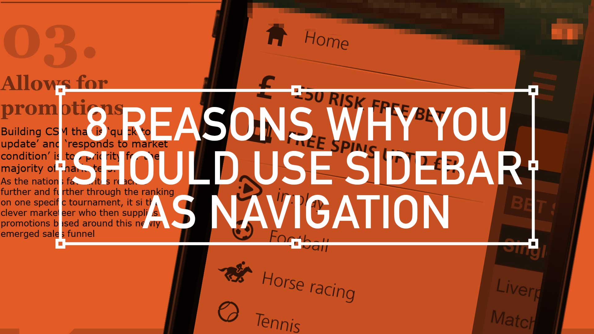 Why is this new style of popular navigation winning hands down against old-fashioned navigation methods? Well, here's my take on why, in eight easy sound bites.