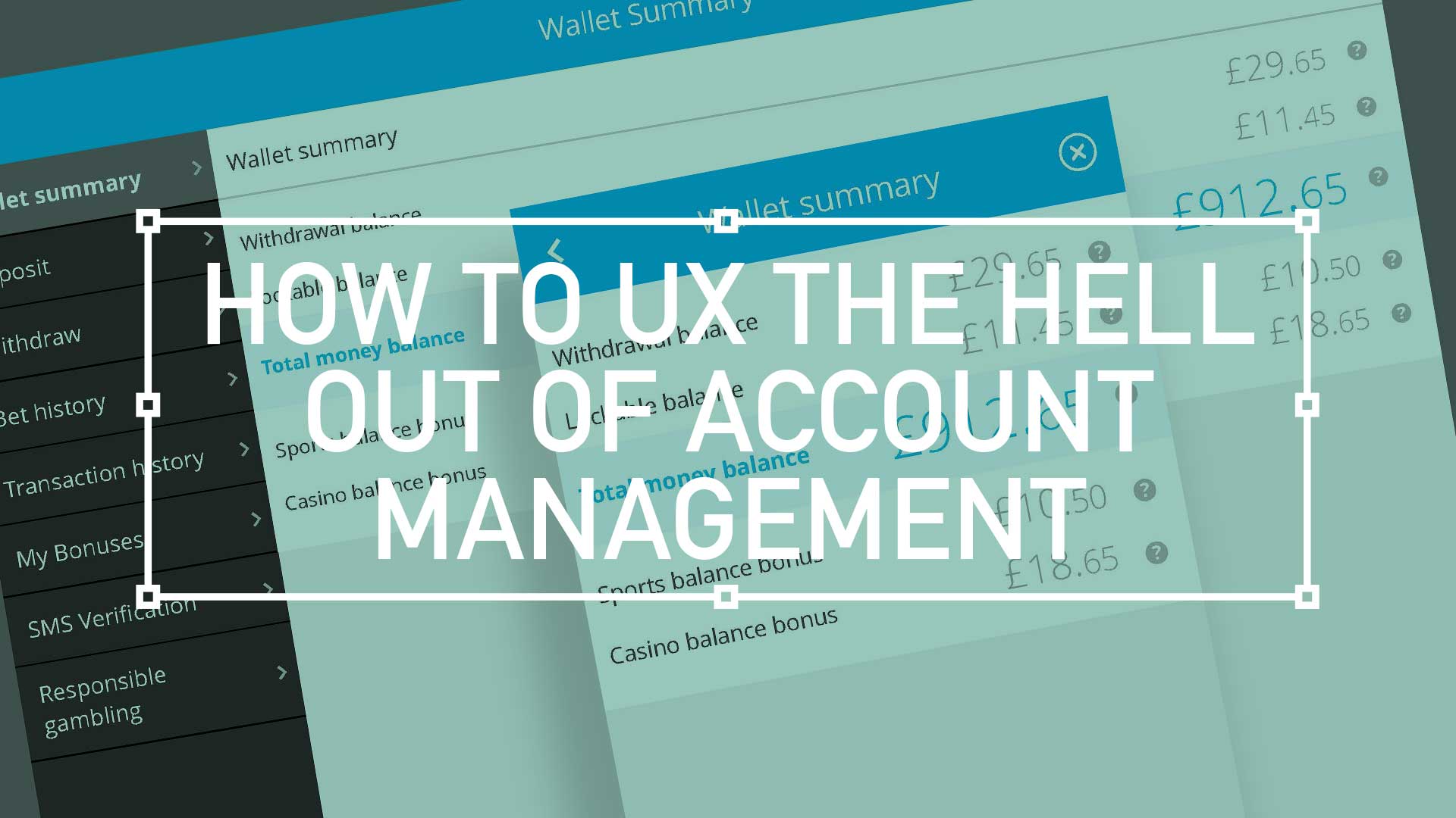 How to UX the hell out of Account Management