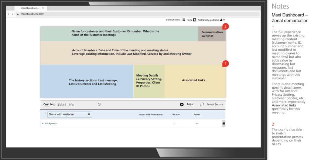 This familiar UX pattern allows the user to view last modified content, it also adds value from a dashboard perspective by showing last messages and last documents/meetings in the expanded view.